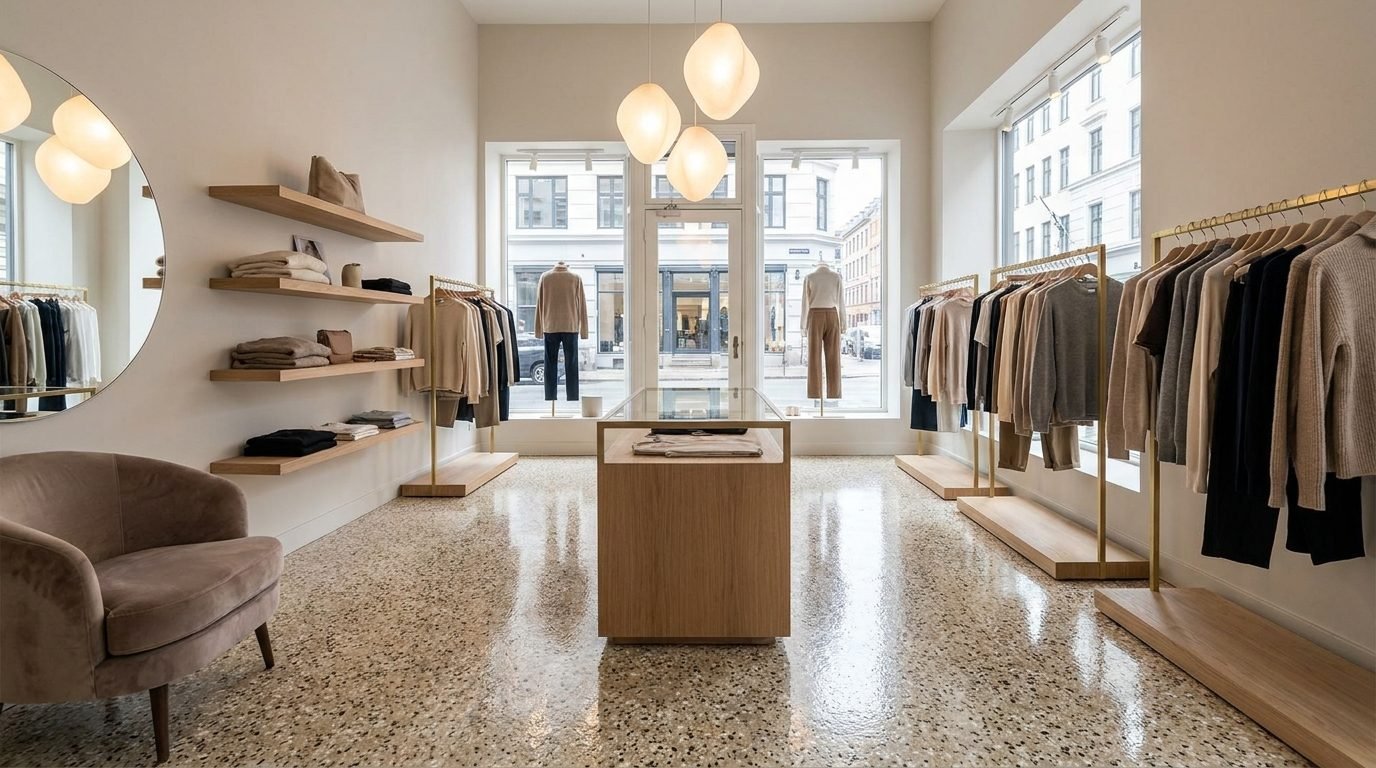Retail Store & Showroom flooring project in Carmel Indiana