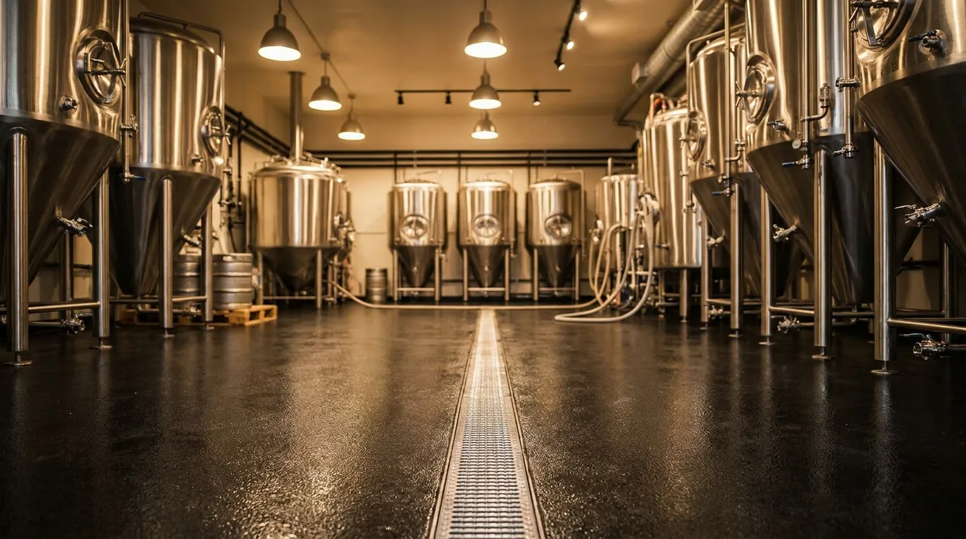 Brewery, Winery & Food/Beverage Facility floor coating installation